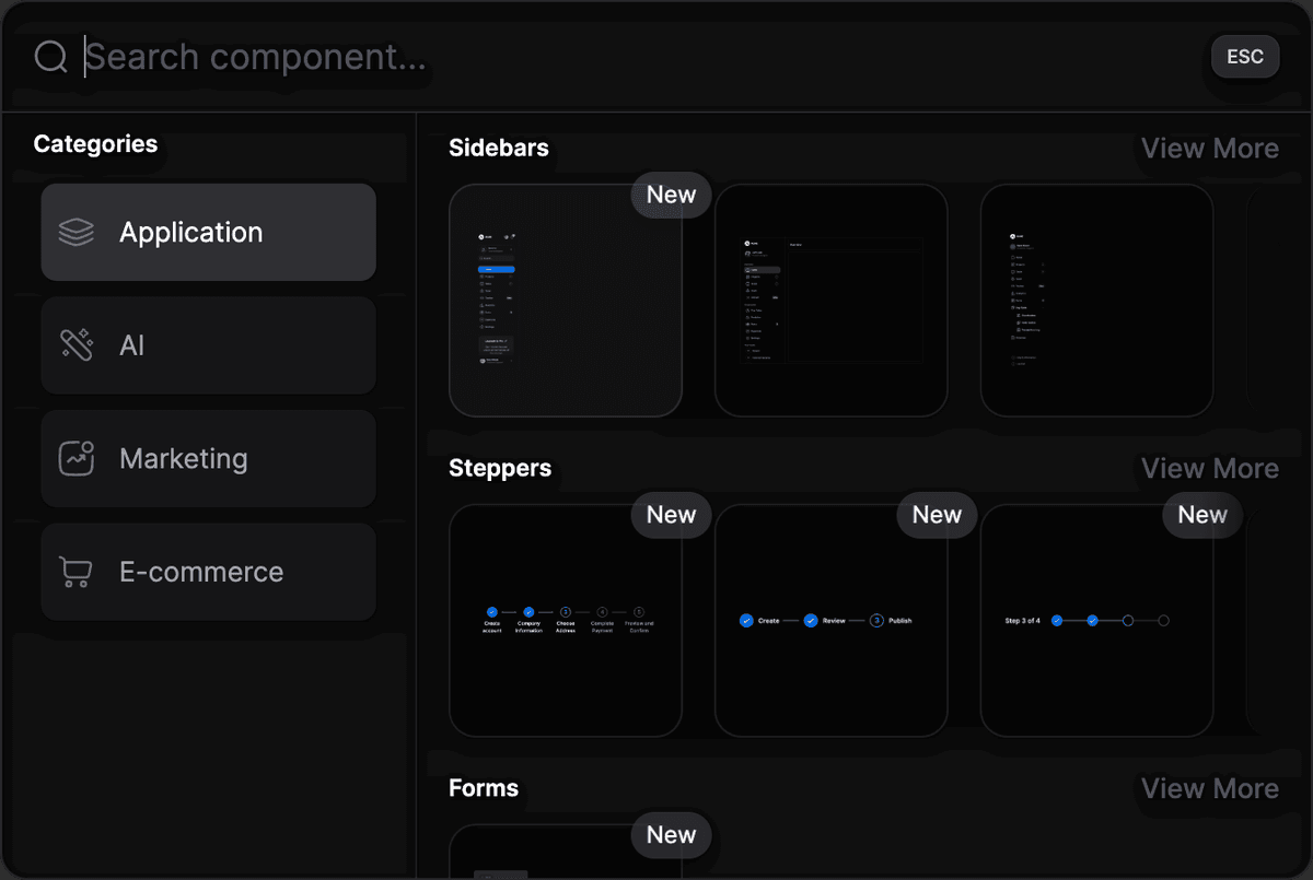 Command Menu With Categories image